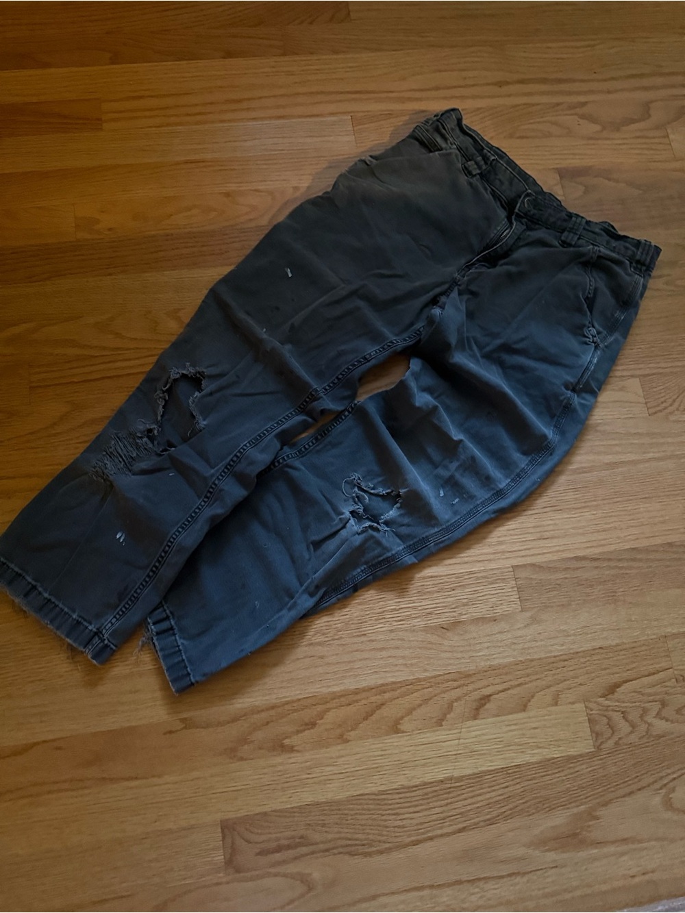 Carhartt Men's Distressed Black Shorts - Casual Everyday Style